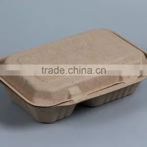 Biodegradable Sugarcane Bagasse 1000ml Food Container 9x6 Inch thumbnail-3
