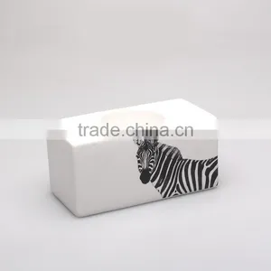 High Quality Zebra and Beer Rectangle Ceramic Candle Holder thumbnail-4