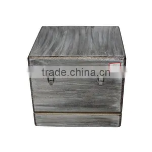 Wood Case Wholesale Anitque Grey Wooden Storage Case Cheap Case thumbnail-1