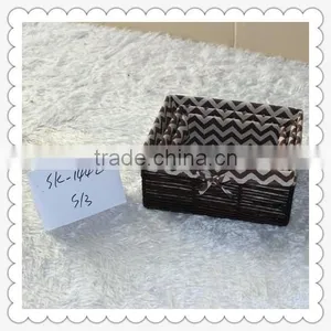 Newest Design Square Antique Handmade Natural Material Willow Basket thumbnail-3