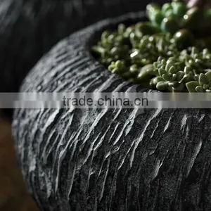 2017 Cheap Balcony Fiberglass Flower Pot Outdoor Round Planters thumbnail-6