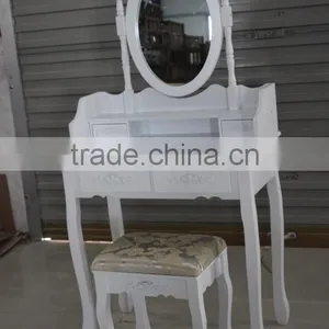 Cheaper Made-up Table/schmenktisch&hocker/white Dressing Table With Mirror thumbnail-1