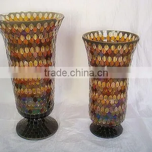 China Manufacturer Luxury Long Stem Glass Candle Holder thumbnail-1