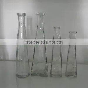 2016 Unique Bevel Cut Long-necked Glass Vase for Decoration thumbnail-1