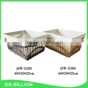 Light Brown Paper Rope Handmade Wholesale Basket thumbnail-1