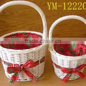 White Decorative Kids Picnic Basket thumbnail-1
