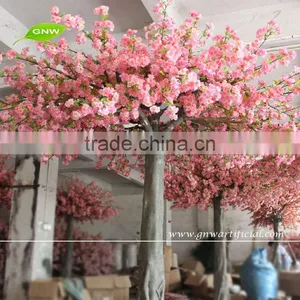 GNW BLS019 New-year Artificial Tree Trunk With Fiberglass and Cherry Flowers 10ft Tall Actory in China thumbnail-1