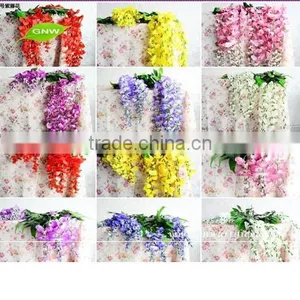 GNW FLV07 Artificial Plastic Wisteria Flower Vine Wedding Flower Garland thumbnail-5