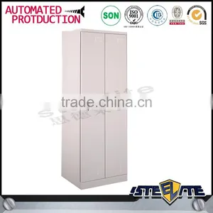 India Bedroom Clothes Storage Cabinet Steel Metal Almirah Designs 2 Door Armoire thumbnail-1