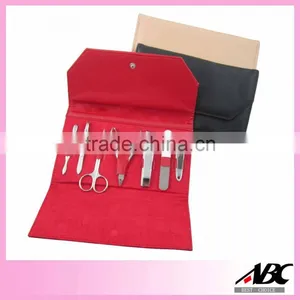 Elegant Black Color Pouch 7pcs Manicure Pedicure Tools thumbnail-1