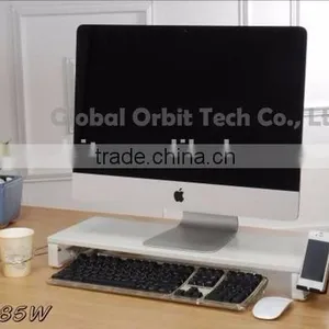 Monitor Computer Stand With USB Hubs & Plug, Tempered Glass thumbnail-2