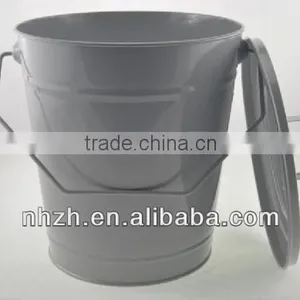 Homeware With Lid Matte Black Metal Waste Bin thumbnail-1
