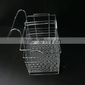 43005 Steel Wire Sink Basket Cutlery Holder Cooking Utensils Storage Kitchen Rack thumbnail-5