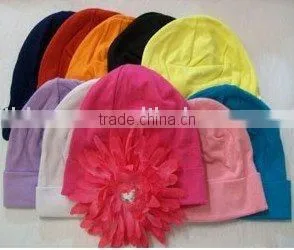 Cotton Baby Beanies With Flower thumbnail-1