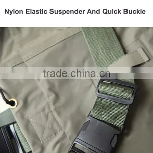 Camo or Solid 70D Nylon With PVC Coating Breathable Chest Fishing Waders With Adjustable Chest Belt thumbnail-3