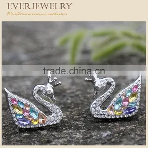 Rhinestone Swan Air Fresher Cleaner With Perfumein Car thumbnail-2