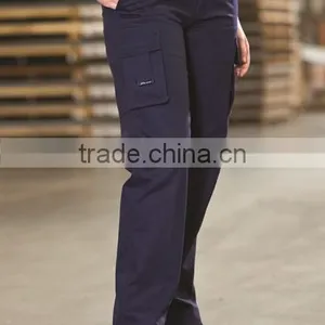 Navy Blue 310 Gsm Cotton Drill Men's Heavy-duty Work Pant Durable Men Cargo Work Pants thumbnail-1