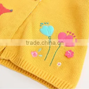 Wholesale Ginger Color Knitting Patterns Baby Girl Cardigans Sweaters thumbnail-5