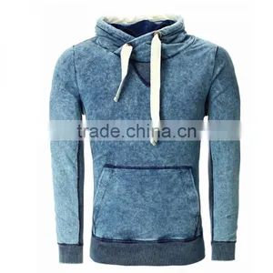 Kangaroo Pocket Customized Wholesale Plain Black Hoodie thumbnail-6