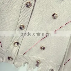 2017 New Spring Korean Sweater Cardigan Long Loose Double-breasted Tassels Knit Sweater thumbnail-6