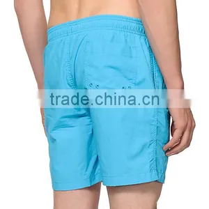 Wholesale Poly Plain Dyed Elastic Shorts Men Beach Swim Men Shorts thumbnail-3