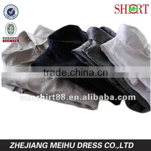 New Popular Style 100%Linen White Shirt for Men With Long Sleeve Regular Collar or Banded Collar thumbnail-1