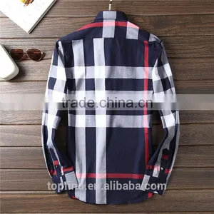 Korean Style Free Size Plaid Pattern Slim Fit Shirt Design for Men thumbnail-2