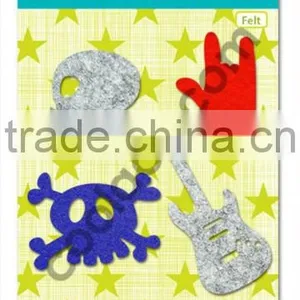 Felt Iron on Patches Heat Transfer Rock Skull Guitar Fashion Accessories thumbnail-1