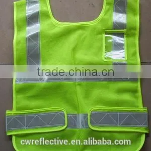 China High Visibility Wholesale Black Security Mesh Reflective Vest thumbnail-6