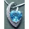 Sell Blue Topaz With K Solid Gold Pendant Or Necklace thumbnail-1