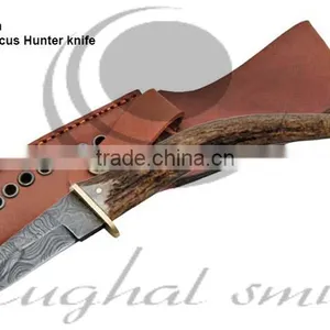 Damascus Skinner Knife/Hunting Knife/Deer Stag thumbnail-1