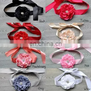 Laced Peony Flower Sash Belt For Kids thumbnail-1