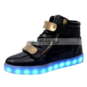 Wholesale Footwear New Design Ladies Light Shoes Men Women Dancing Shoes Luminous High Cut LED Shoes Sneakers thumbnail-6
