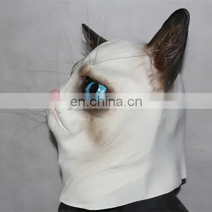 Novelty Fancy Dress Costume Latex Grumpy Cat Head Mask thumbnail-4