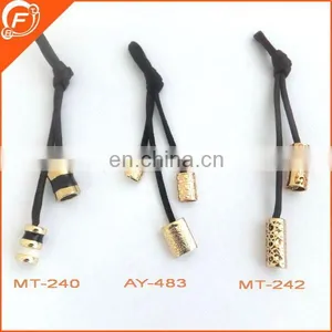 Small Size Metal Trinkets With Three Stoppers Cord Ends for Shoes Garment Decoration thumbnail-3