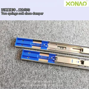 45MM Soft Close Full Extension Ball Bearing Slide(Double Springs) thumbnail-4