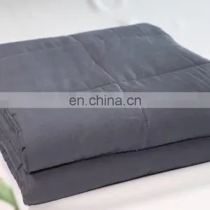 Hot Sale Bamboo Cotton Custom Weighted Blanket 15lbs for Adults thumbnail-1