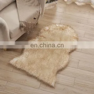 Factory Custom Luxury and Soft White Fur Rugs Faux Carpets for Room thumbnail-2