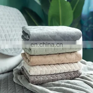 100% Polyester Anti-slip Furniture Protector Quilted Bias Stripe Couch Cover Seat Sofa Slipcover Set thumbnail-6
