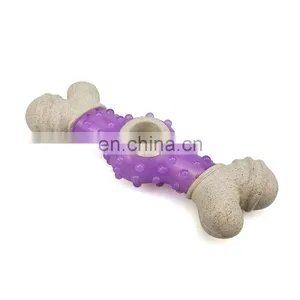 Semi-transparent Color Pet Toys Dog Bone Chew Toy for Aggressive Chewers Dog Bone Toy thumbnail-1