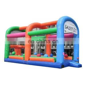 Commercial Fun Carnival Game Inflatable Gauntlet Wipeout Challenge Games Sport For Event thumbnail-1