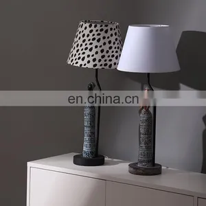 America Modern Customised Indoor Decoration Beautiful Woman Statue Resin Base Antique Table Lamps With Switch thumbnail-6