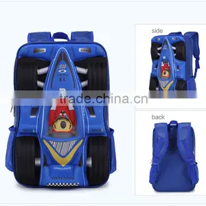 Children Cartoon 3d Cars School Backpack Book Bags thumbnail-1
