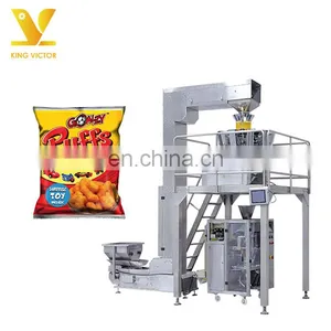 KV China Supplier Full Automatic Dried Fruit Packaging Popcorn Potato Chip Weighing Machine thumbnail-1