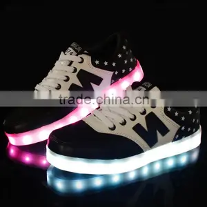 Factory Supply Adults LED Light up Casual Shoes, Factory Price USB Charge Light LED Shoes, High Quality Kids LED Flashing Shoes thumbnail-4