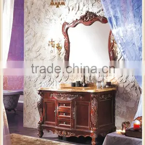 Guangdong Nature Modern Red Oak Wood Bathroom Furniture thumbnail-1