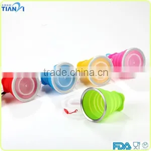 China BPA Free FDA Standard Silicone Folding Cup thumbnail-3