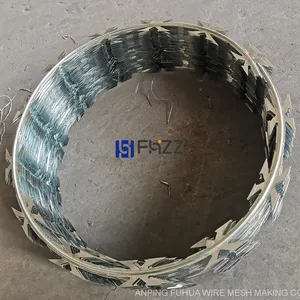 Concertina Barbed Razor Tape Wire Cbt-60 Type 45cm Diameter High Galvanized Steel thumbnail-1
