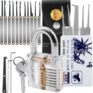 Locksmith Lock Picking Tools Set and Kit With Repair Practice Padlock thumbnail-1