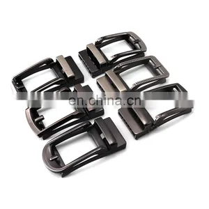 High Quality Custom Logo Engraved Deboss Metal Men Leather Pin Clip Buckle For Belts Wholesale thumbnail-1